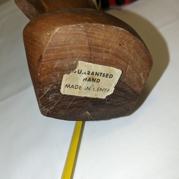 2 pc Vintage Hand Carved African Decor - Picture 8 of 12